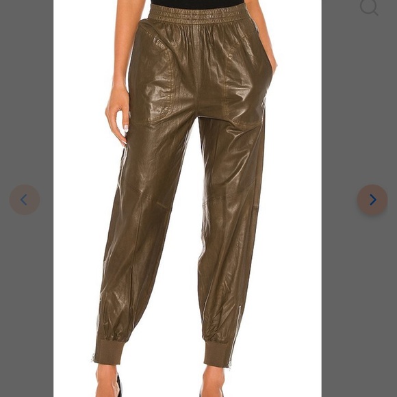 rag & bone Pants - Rag & Bone 100% lamb Leather Jogger Pant in Olive sz XS $1095